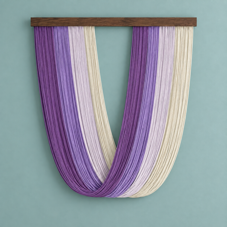 05 violet studio on teal, single deep u swag in five colorways