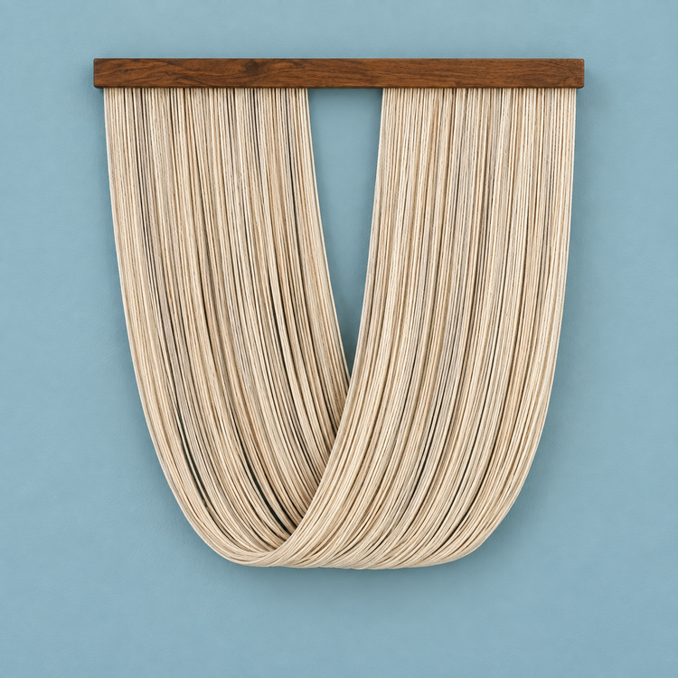 01 cream studio on blue, single deep u swag in five colorways