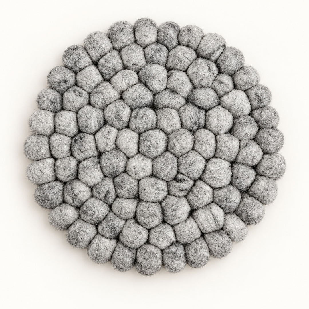 Wool Felt Singing Bowl Mat Gray Round Sound Bowl Mat Percussion Instrument Accessories Multipurpose Nordic Home Meal Mats - 20cm-Grey-G262 variant studio