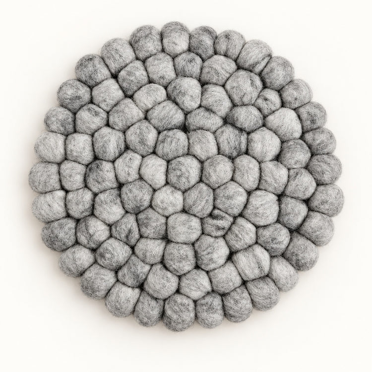 Wool Felt Singing Bowl Mat Gray Round Sound Bowl Mat Percussion Instrument Accessories Multipurpose Nordic Home Meal Mats - 20cm-Grey-G262 variant studio