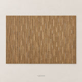 Brown woven vinyl placemat, one piece, 30 by 45 cm each.