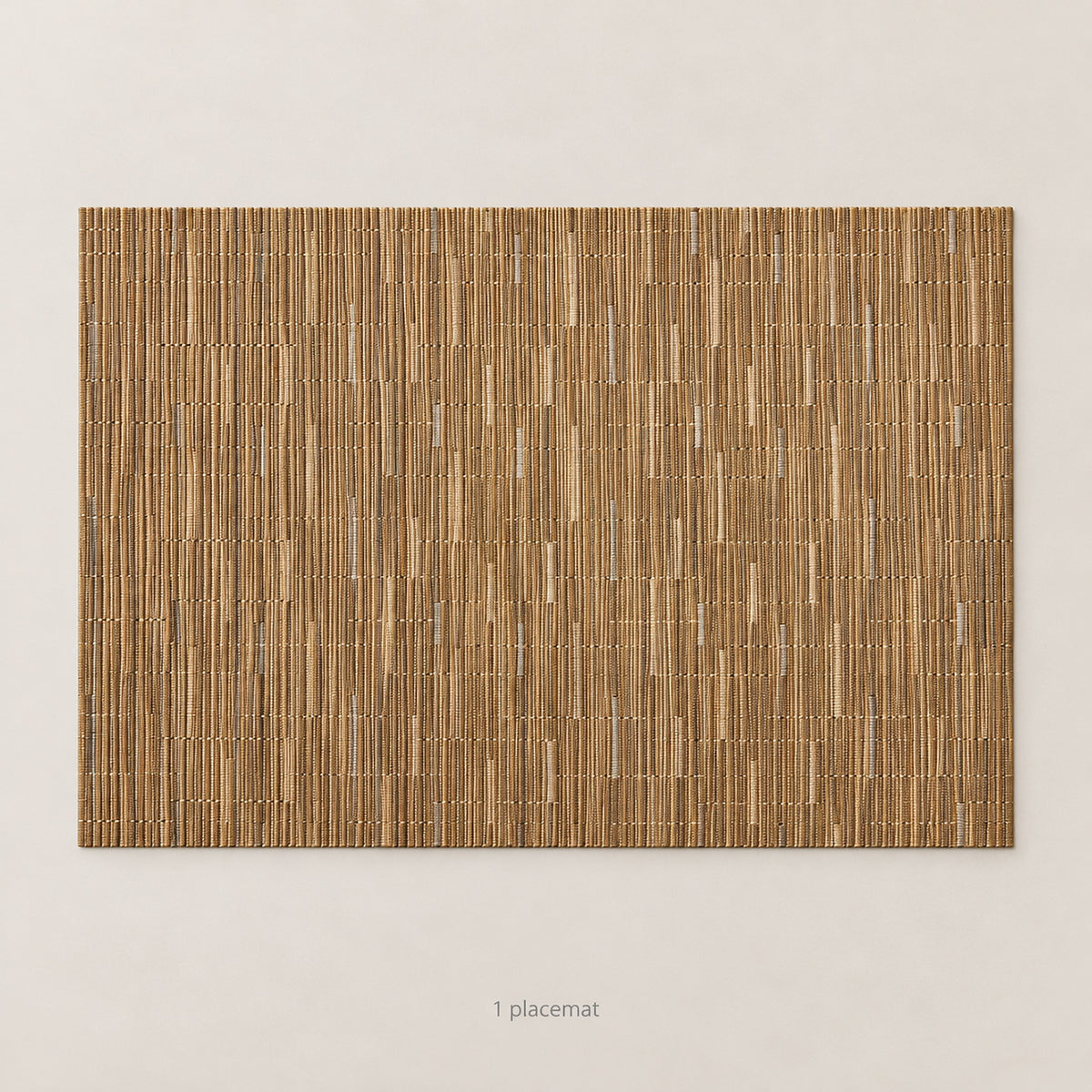 Brown woven vinyl placemat, one piece, 30 by 45 cm each.