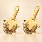 Gold Strainers Set Of 2 cocktail bar tool variant studio image