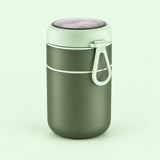 One assembled green 710 ml food jar with fitted lid.