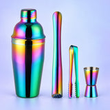 Blue Green Rainbow Bar Set Of 4 cocktail bar tool variant studio image