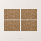 Brown woven vinyl placemats, 4-piece set, 30 by 45 cm each.