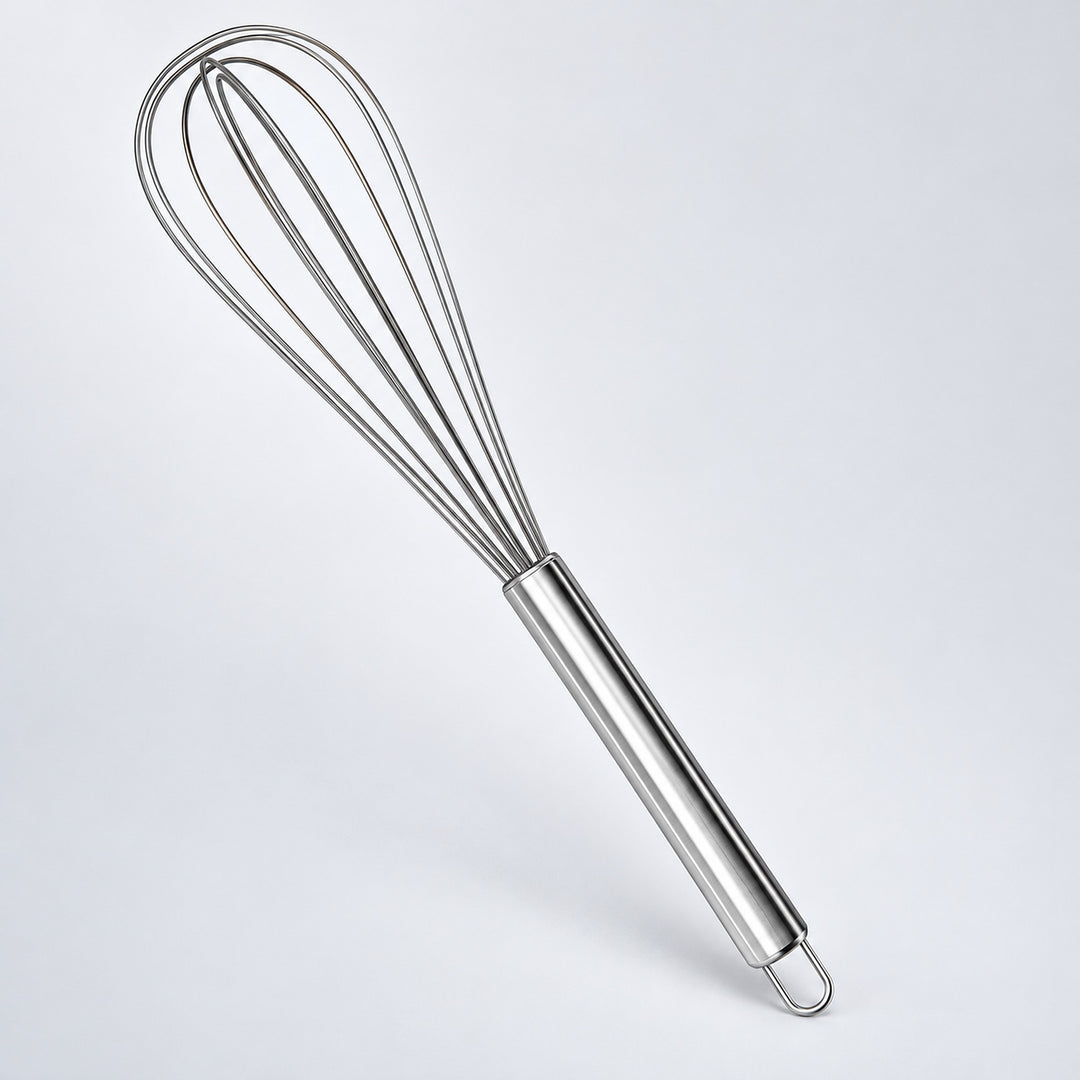 12-inch stainless balloon whisk option.