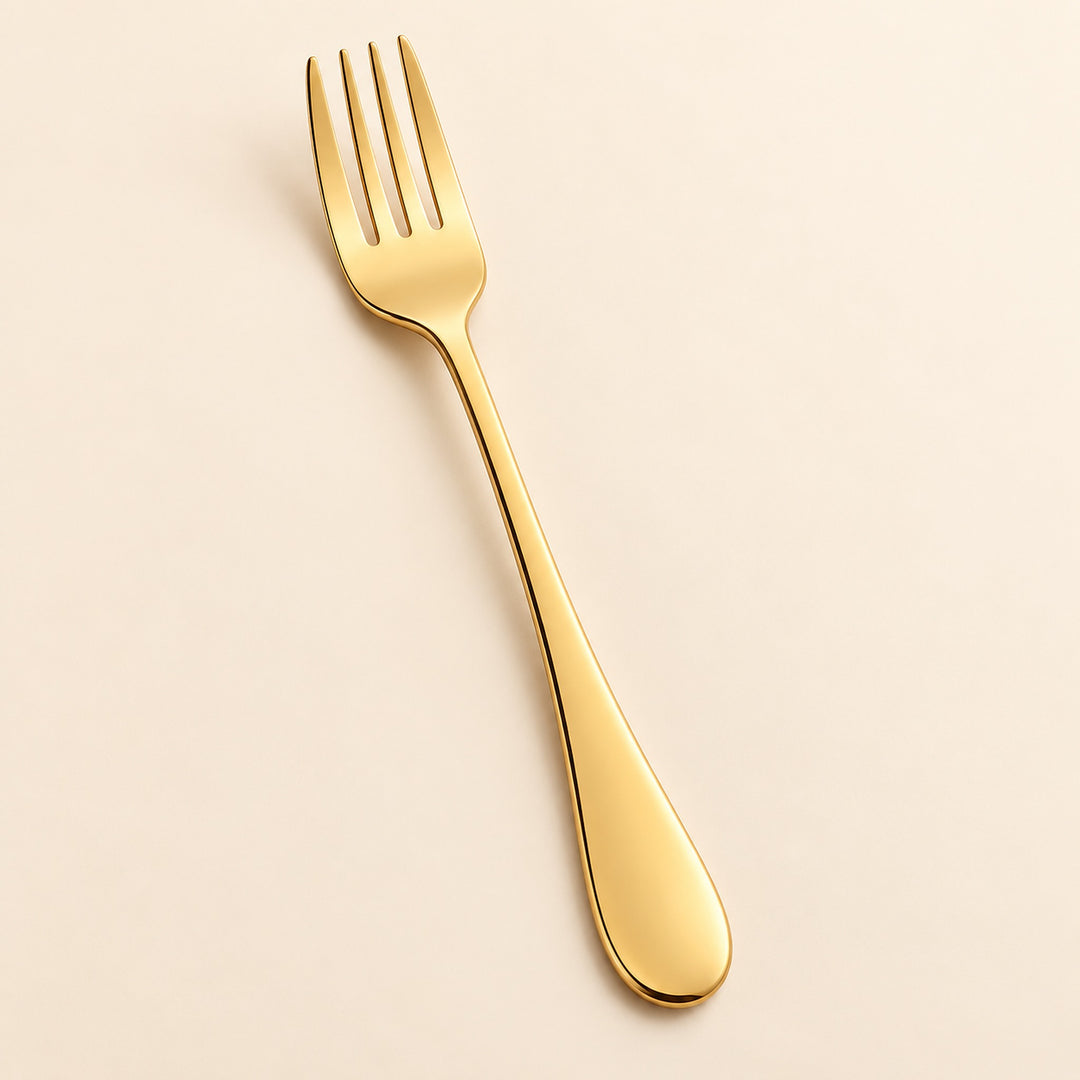 Gold Western Dinnerware Stainless Steel Cake Shovel Serving Fork Spoon Restaurant Public Colander Spoon Salad Fork Tableware - 1Pc Service Fork variant studio
