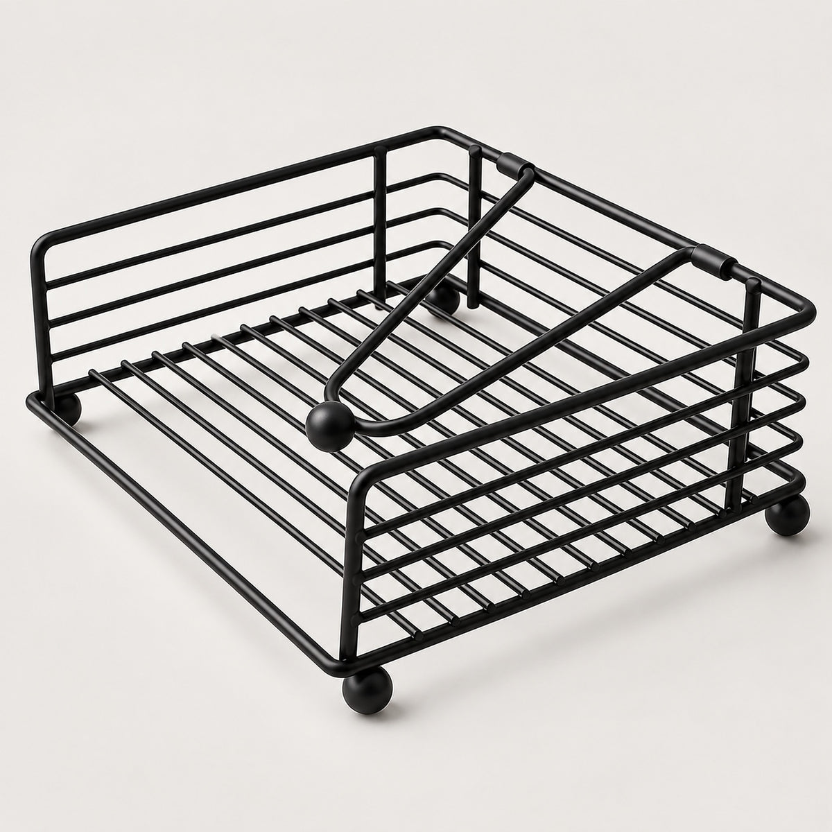 Black Wire Tray decorative metal napkin holder variant studio image