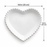 Heart ceramic plate, 25 x 25 cm; one piece.