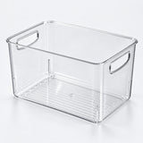Refrigerator Organizer Bins, Clear Pantry Bins in PET Plastic, Fruit Containers for Fridge - Medium Clear Deep Bin variant studio