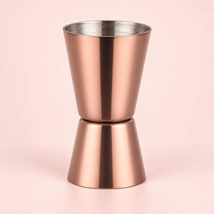 Rose Gold Jigger 1 Piece cocktail bar tool variant studio image