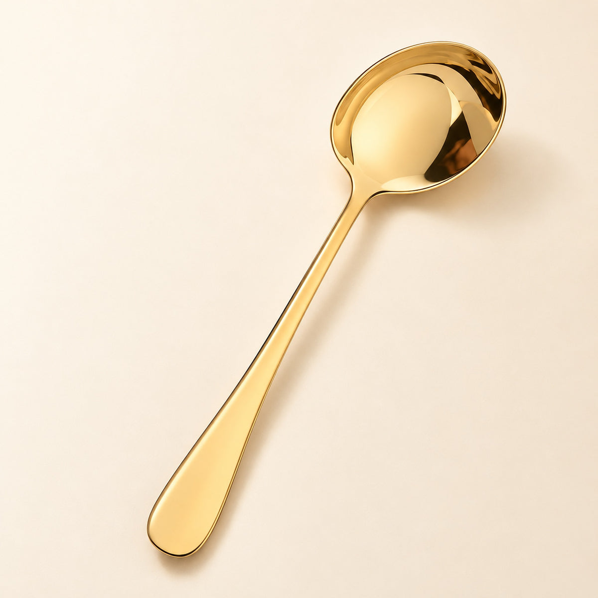 Gold Western Dinnerware Stainless Steel Cake Shovel Serving Fork Spoon Restaurant Public Colander Spoon Salad Fork Tableware - 1Pc Soup Spoon variant studio
