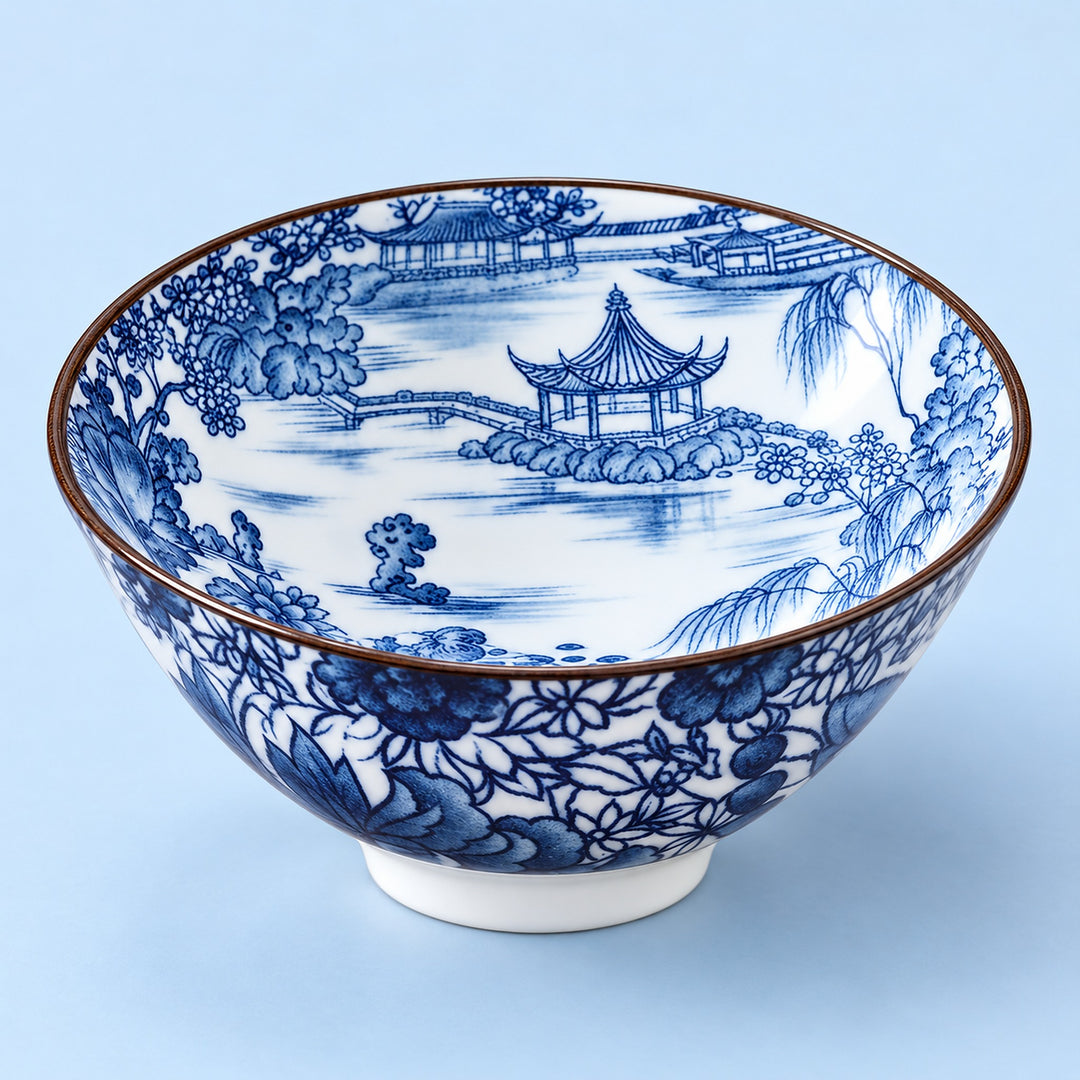 One Lake Pavilion blue-and-white porcelain tea cup, 70 ml.