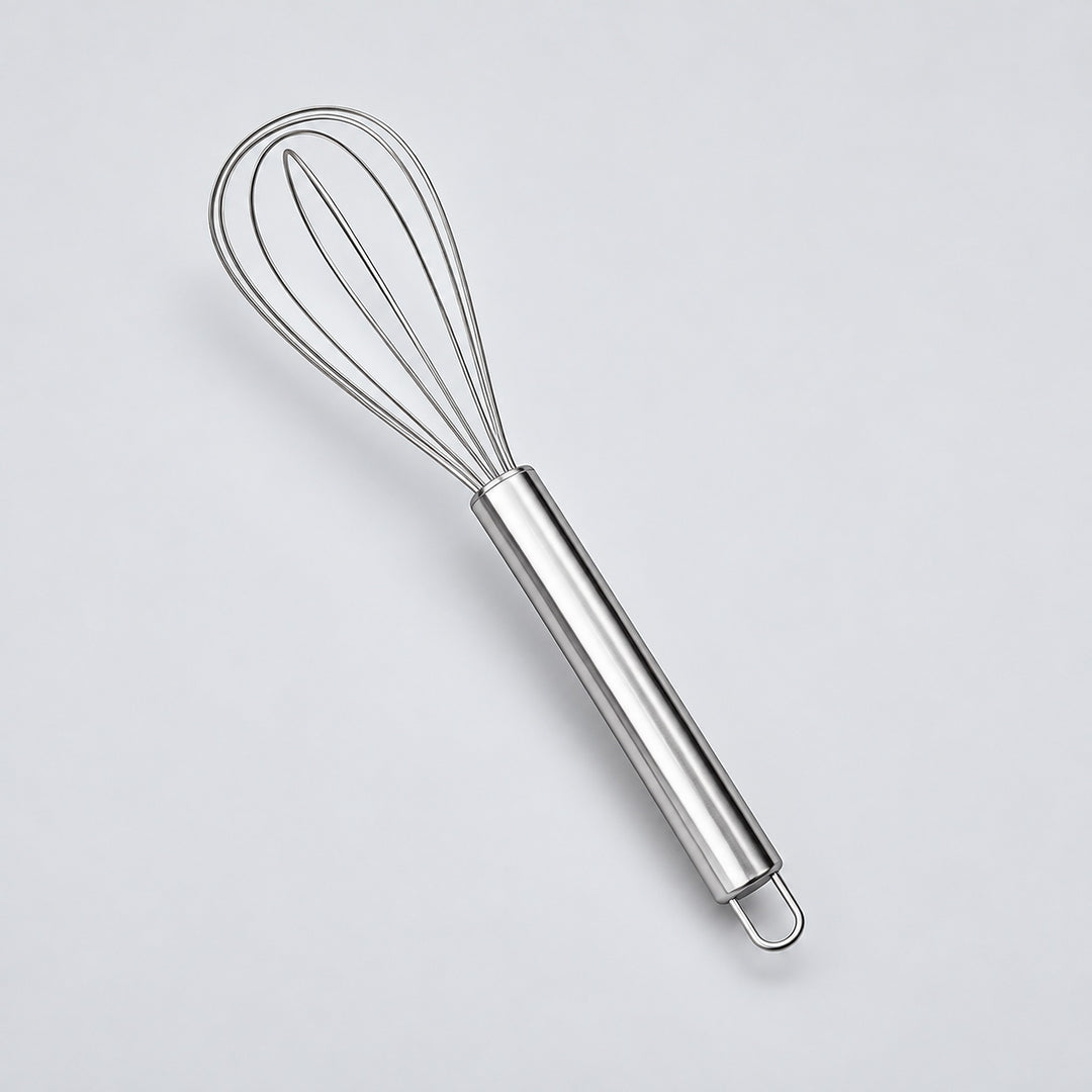 8-inch stainless balloon whisk option.