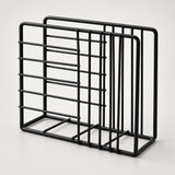 Black Rectangular Grid decorative metal napkin holder variant studio image