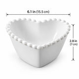 Heart ceramic bowl, 15.5 x 15.5 cm and 7 cm high; one piece.