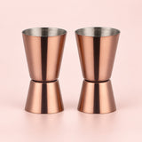 Rose Gold Jiggers Set Of 2 cocktail bar tool variant studio image