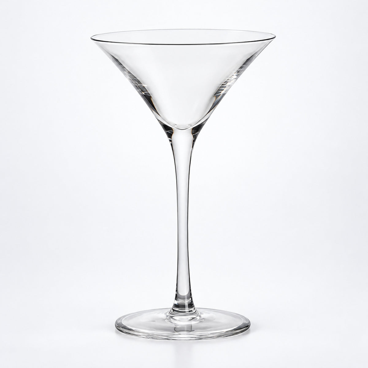 Empty 146 ml martini glass.