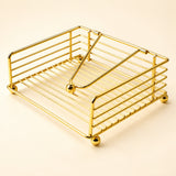Gold Wire Tray decorative metal napkin holder variant studio image