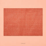 Orange woven vinyl placemat, one piece, 30 by 45 cm each.