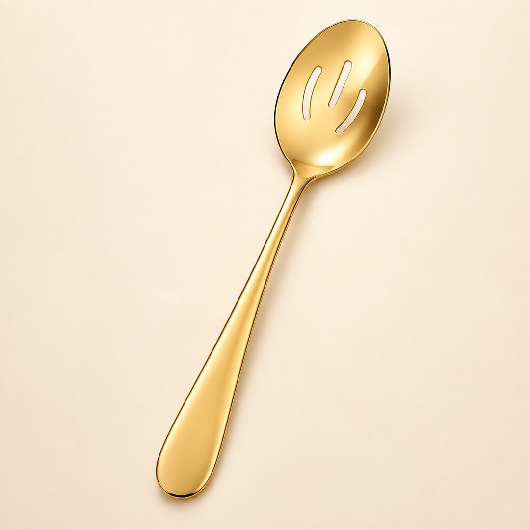 Gold Western Dinnerware Stainless Steel Cake Shovel Serving Fork Spoon Restaurant Public Colander Spoon Salad Fork Tableware - 1Pc Colander Spoon variant studio