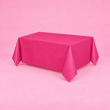 rose red disposable plastic table cover style.