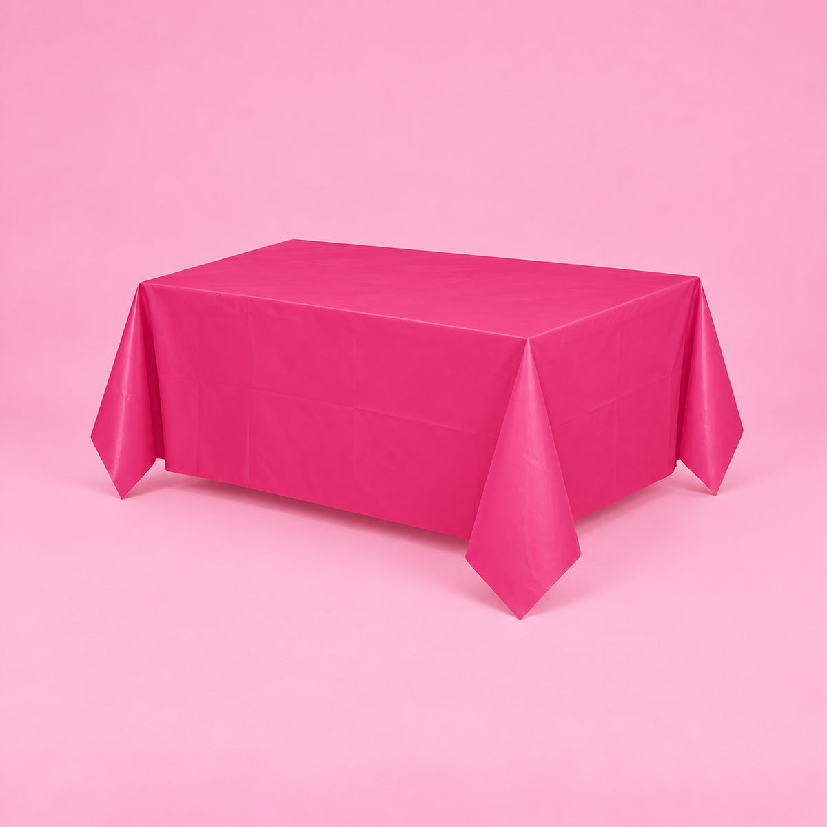 rose red disposable plastic table cover style.