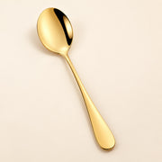 Gold Western Dinnerware Stainless Steel Cake Shovel Serving Fork Spoon Restaurant Public Colander Spoon Salad Fork Tableware - 1Pc Salad Spoon variant studio