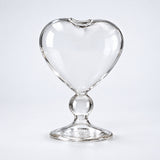 Empty 220 ml smooth heart glass.