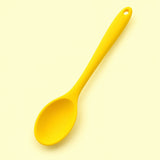 One yellow medium silicone spoon, 20.8 x 4.2 cm.