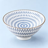 One Radial Dashes blue-and-white porcelain tea cup, 70 ml.