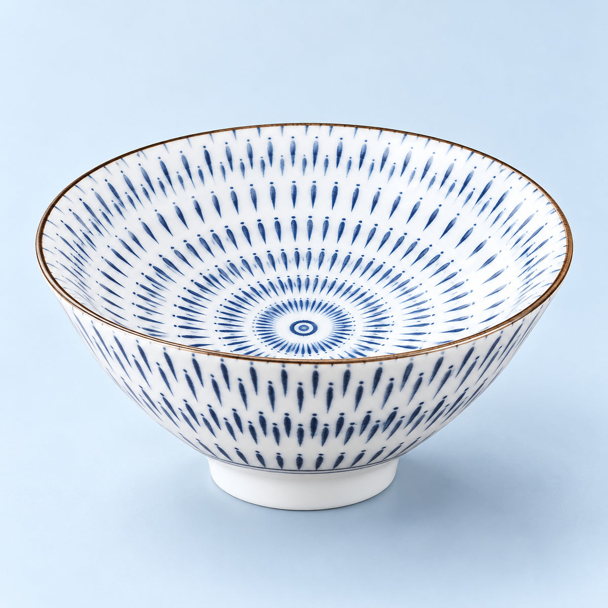 One Radial Dashes blue-and-white porcelain tea cup, 70 ml.