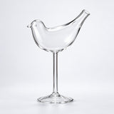 Empty 150 ml sculpted bird glass.