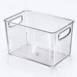 Refrigerator Organizer Bins, Clear Pantry Bins in PET Plastic, Fruit Containers for Fridge - Small Clear Deep Bin variant studio