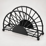 Black Sunburst decorative metal napkin holder variant studio image