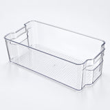 Refrigerator Organizer Bins, Clear Pantry Bins in PET Plastic, Fruit Containers for Fridge - Medium Clear Open-Grip Bin variant studio