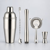 Silver Bar Set Of 5 cocktail bar tool variant studio image