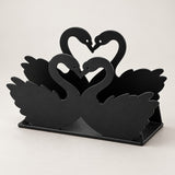 Black Swan Pair decorative metal napkin holder variant studio image