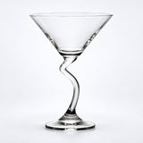 Empty 180 ml S-stem martini glass.