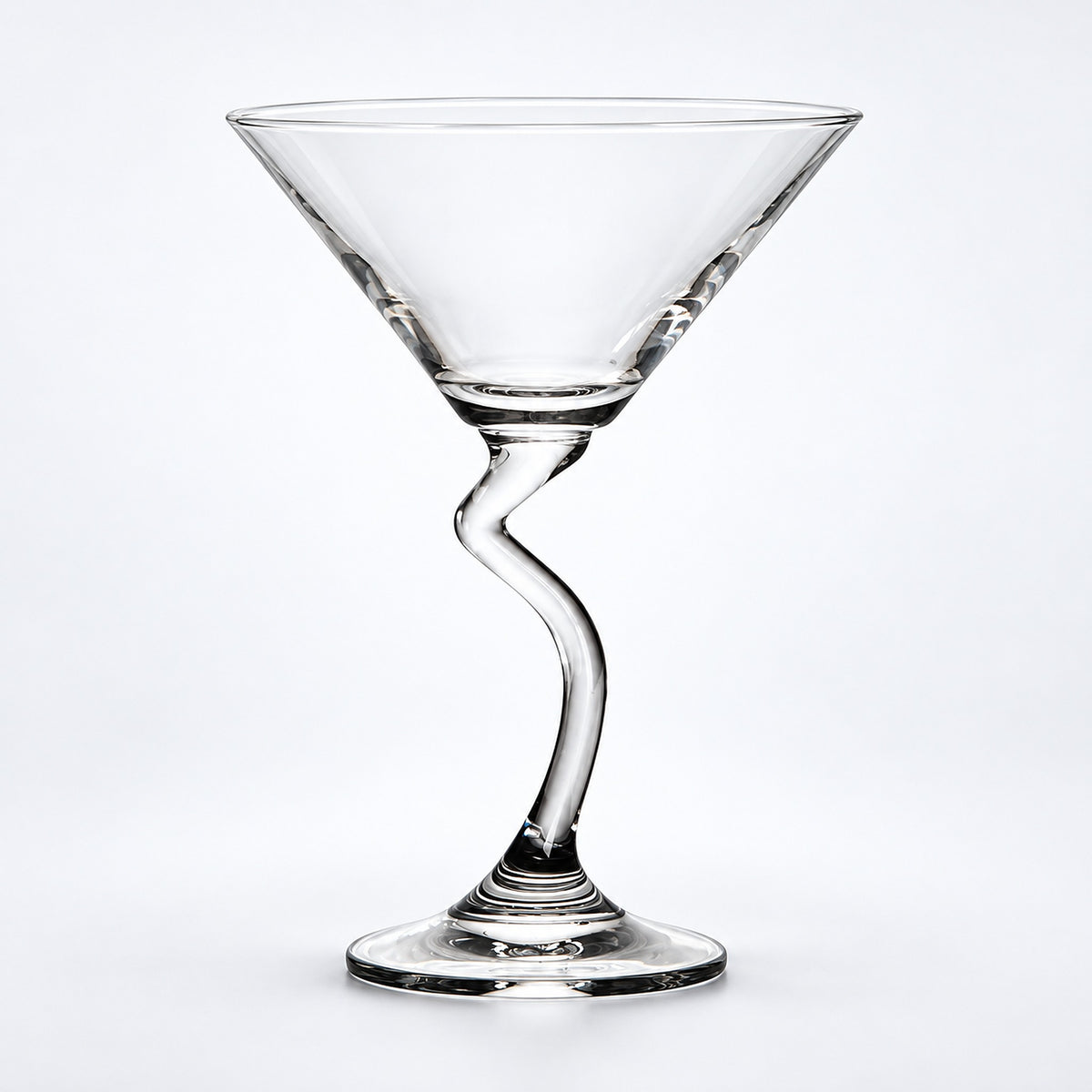 Empty 180 ml S-stem martini glass.