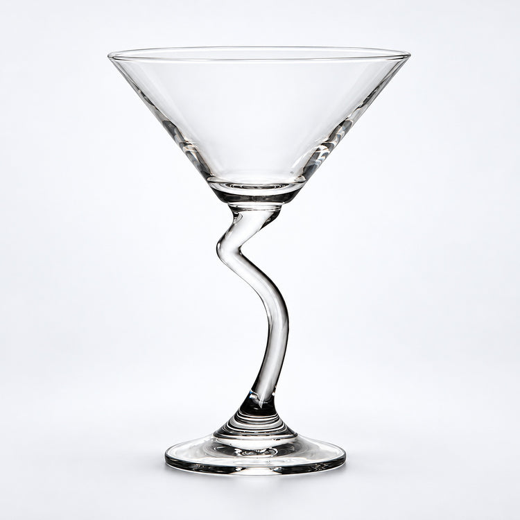 Empty 180 ml S-stem martini glass.