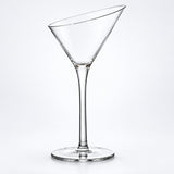 Empty 140 ml slanted-rim cocktail glass.
