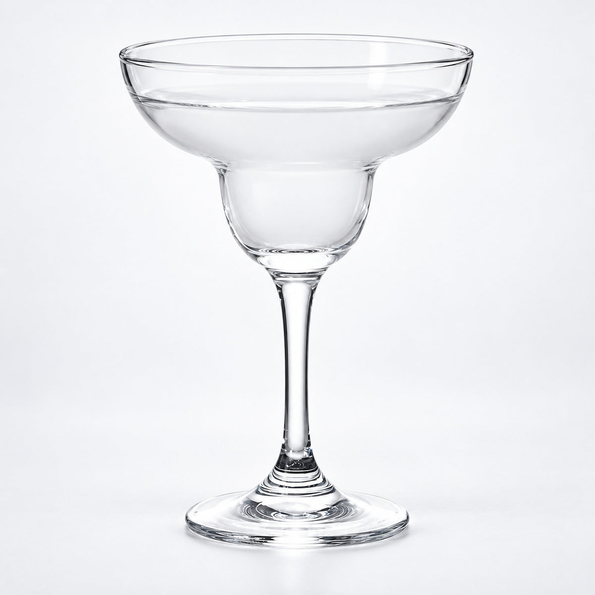 Empty 275 ml margarita glass.