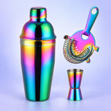 Blue Green Rainbow Bar Set Of 3 cocktail bar tool variant studio image