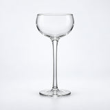 Empty 175 ml rounded cocktail goblet.