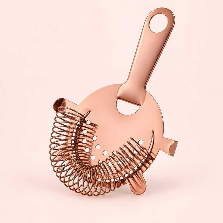 Rose Gold Strainer 1 Piece cocktail bar tool variant studio image