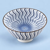 One Wavy Stripes blue-and-white porcelain tea cup, 70 ml.