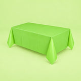 lime green disposable plastic table cover style.