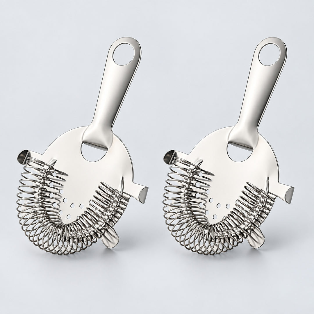 Silver Strainers Set Of 2 cocktail bar tool variant studio image